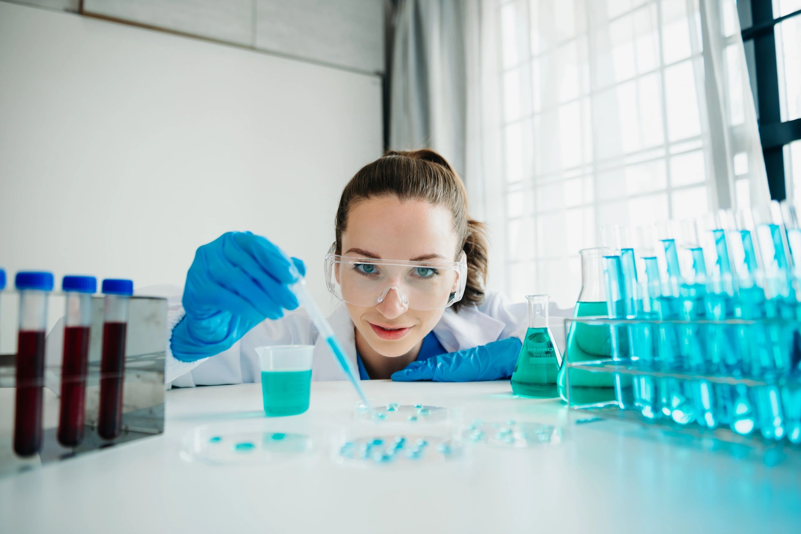 Portrait of a scientist in a laboratory.